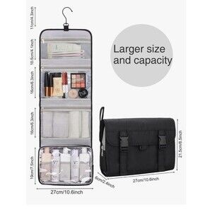 Travel Hanging Toiletry Bag for Men Women Travel Kit Shaving Bag Waterproof LARG